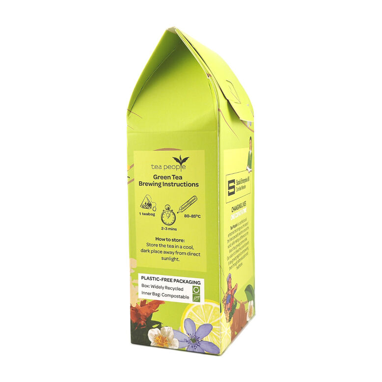 Pineapple Green with Matcha -15 Tea Pyramids in a card box, , hi-res